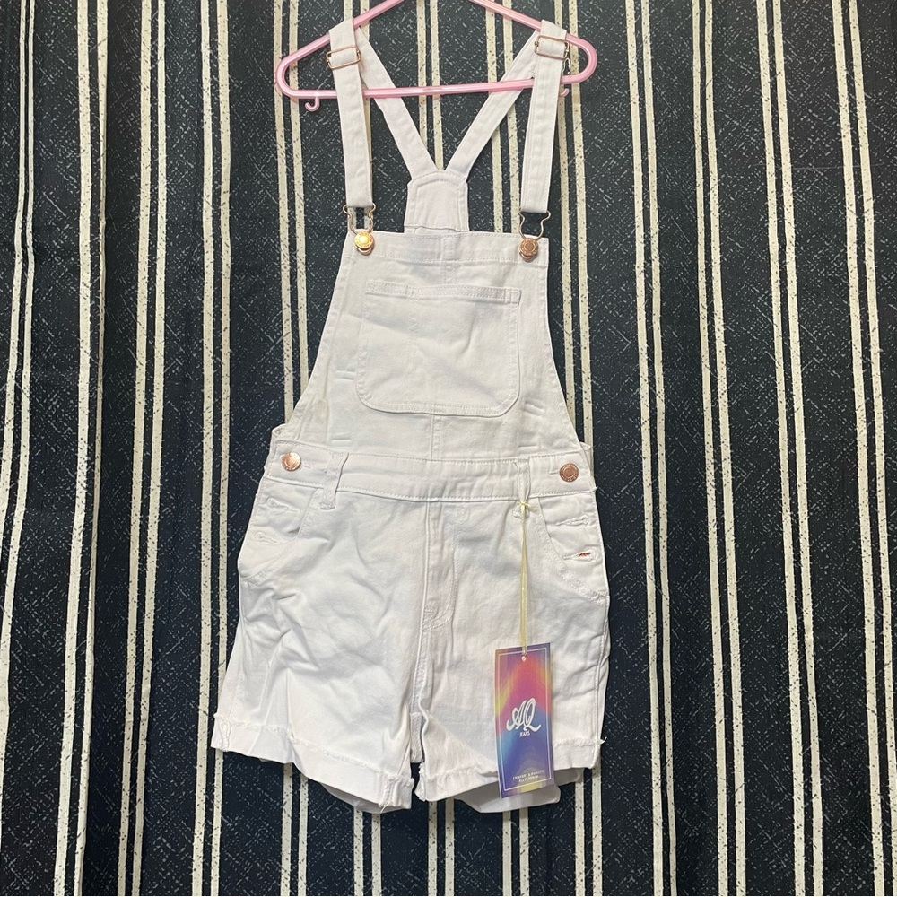 AQ/AQ Kids White Denim Overalls
